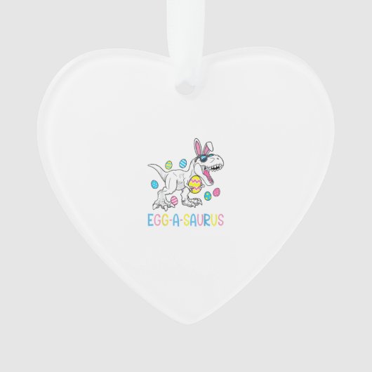 Easter Bunny Dinosaur Egg A Saurus TRex Kids Boys  オーナメント (正面)