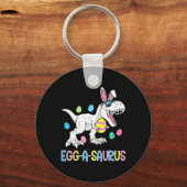 Easter Bunny Dinosaur Egg A Saurus Trex Kids Boys  キーホルダー (正面)