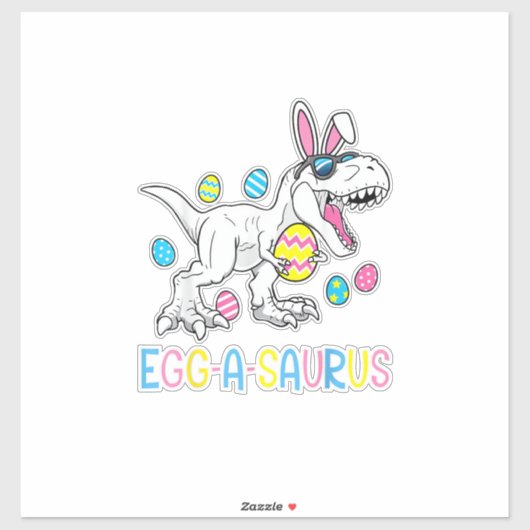 Easter Bunny Dinosaur Egg A Saurus TRex Kids Boys  シール (シート)