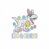 Easter Bunny Dinosaur Egg A Saurus TRex Kids Boys  シール (正面)