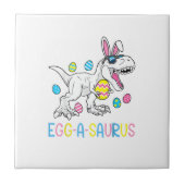 Easter Bunny Dinosaur Egg A Saurus TRex Kids Boys  タイル (正面)