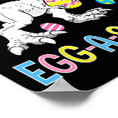 Easter Bunny Dinosaur Egg A Saurus Trex Kids Boys  ポスター (角)