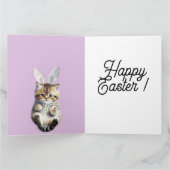 Easter Bunny Ears Cat Photo Customize カード (内部)