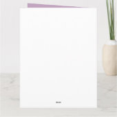 Easter Bunny Ears Girl Photo Customize Purple Card カード (裏面)