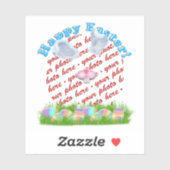 Easter Bunny (Ears & Nose Adjustable) Photo Frame シール (シート)