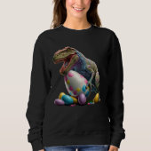 Easter Bunny Easter Dinosaur Egg Easter friend Eas スウェットシャツ (正面)