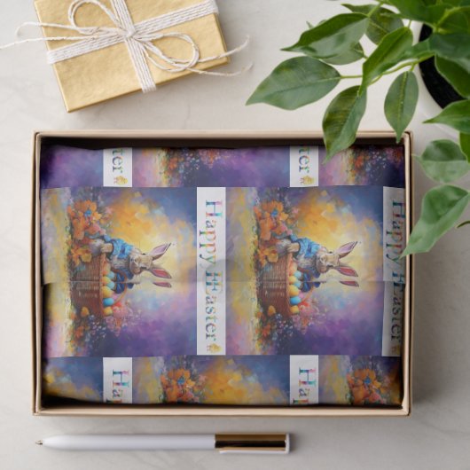 Easter Bunny easter egg basket 薄葉紙 (ギフト)