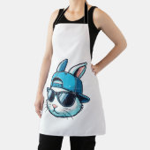 Easter Bunny Face Baseball Cap Sunglasses Rabbit B エプロン (インサイチュ)