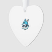 Easter Bunny Face Baseball Cap Sunglasses Rabbit B オーナメント (正面)