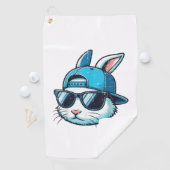 Easter Bunny Face Baseball Cap Sunglasses Rabbit B ゴルフタオル (インサイチュ)