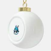 Easter Bunny Face Baseball Cap Sunglasses Rabbit B セラミックボールオーナメント (右)