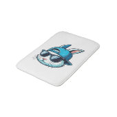 Easter Bunny Face Baseball Cap Sunglasses Rabbit B バスマット (アングル)