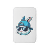 Easter Bunny Face Baseball Cap Sunglasses Rabbit B バスマット (正面縦)