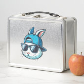 Easter Bunny Face Baseball Cap Sunglasses Rabbit B メタルランチボックス (インサイチュ)