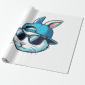 Easter Bunny Face Baseball Cap Sunglasses Rabbit B ラッピングペーパー (アンロールド)