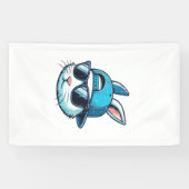 Easter Bunny Face Baseball Cap Sunglasses Rabbit B 横断幕 (横)