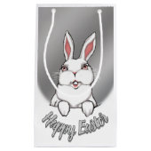 Easter Bunny Favor Bags Personalized Easter Bags スモールペーパーバッグ (正面)