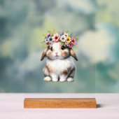 Easter Bunny for Women Girls - Easter Bunny Flower アクリルサイン (ニュートラル)