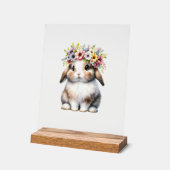 Easter Bunny for Women Girls - Easter Bunny Flower アクリルサイン (傾斜)