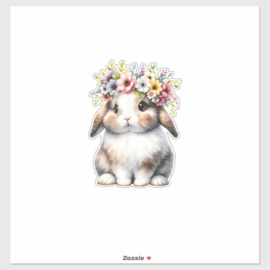 Easter Bunny for Women Girls - Easter Bunny Flower シール (シート)