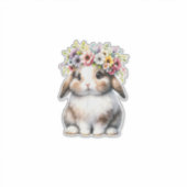 Easter Bunny for Women Girls - Easter Bunny Flower シール (正面)