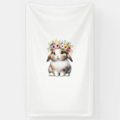 Easter Bunny for Women Girls - Easter Bunny Flower 横断幕 (縦)