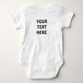 Easter Bunny Funny and Cute Character Biting an Eg ベビーボディスーツ (裏面)