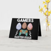 Easter Bunny Gamer Gaming Boy Love Easter Eggs カード (黄色い花)