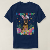 Easter Bunny German Shepherd Dog With Easter Eggs Tシャツ (デザイン正面)