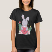 Easter Bunny Girls Ladies Children Easter Easter   Tシャツ (正面)