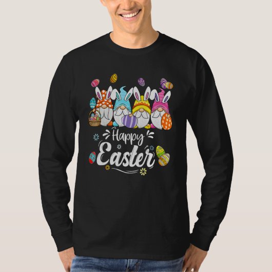 Easter Bunny Gnome Easter Eggs Hunting Women Kids  Tシャツ (正面)