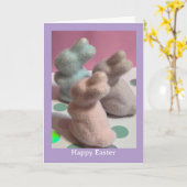 Easter Bunny Greeting Card カード (黄色い花)