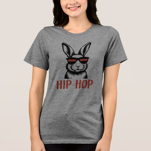Easter Bunny Hip Hop Graphic トライブレンドTシャツ (正面)