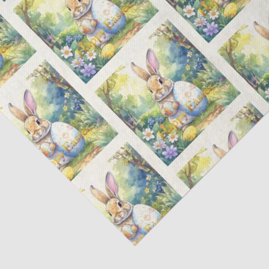 Easter Bunny holding easter egg 薄葉紙 (詳細)