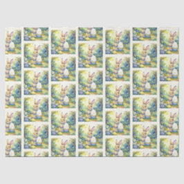 Easter Bunny holding easter egg 薄葉紙