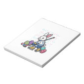 Easter Bunny Ice Hockey Player Eggs Rabbit Boys Ki ノートパッド (回転)