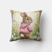 Easter Bunny in a Spring Garden クッション (裏面)