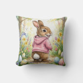 Easter Bunny in a Spring Garden クッション (正面)