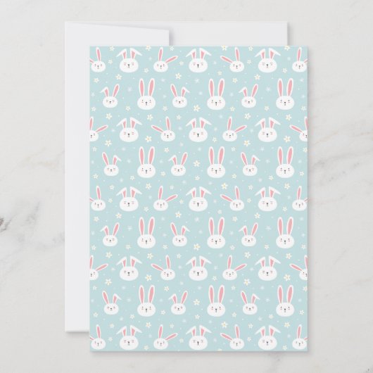 Easter Bunny Invitation Card 招待状 (裏面)