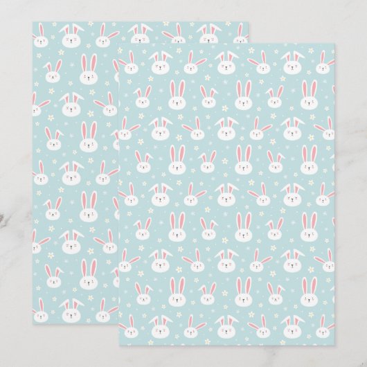 Easter Bunny Invitation Card 招待状 (正面/裏面)