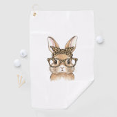 Easter Bunny Leopard Glasses Bandana Rabbit Women  ゴルフタオル (インサイチュ)