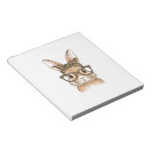 Easter Bunny Leopard Glasses Bandana Rabbit Women  ノートパッド (アングル)