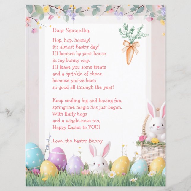 Easter Bunny Letter and Games for Children (正面)