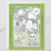 Easter Bunny Letter & Coloring Page - Funky Meadow (裏面)