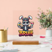 Easter Bunny Meme Bruh  Funny 6 7 Easter Eggs Desi アクリルサイン (ウェディング)