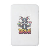 Easter Bunny Meme Bruh  Funny 6 7 Easter Eggs Desi バスマット (正面縦)