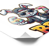 Easter Bunny Meme Bruh  Funny 6 7 Easter Eggs Desi フォトプリント (角)