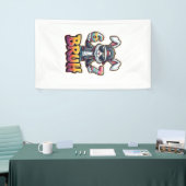 Easter Bunny Meme Bruh  Funny 6 7 Easter Eggs Desi 横断幕 (トレードショー)