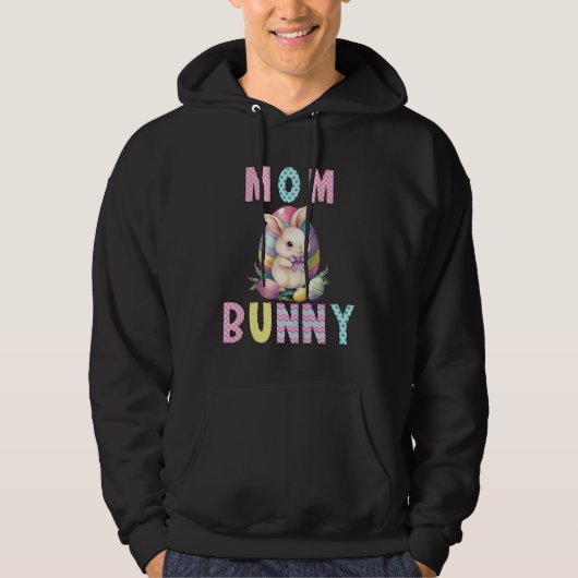 Easter Bunny Mom Bunny Easter Mother Bunny Rabbits パーカ (正面)