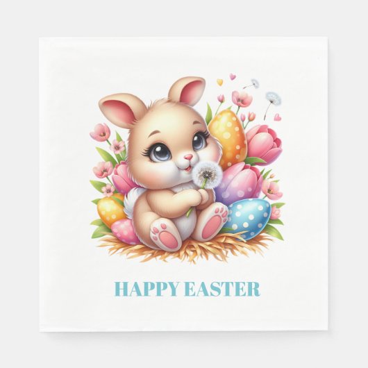 Easter Bunny Paper Napkins スタンダードランチョンナプキン (正面)